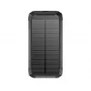 Power bank solar para exterior PowerNeed S20000Q 20000mAh com carregamento sem fios, QC3.0 e PD 20W, preto