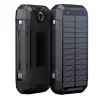 Power bank solar para exterior PowerNeed S20000Q 20000mAh com carregamento sem fios, QC3.0 e PD 20W, preto