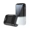 Power bank solar para exterior PowerNeed S20000Q 20000mAh com carregamento sem fios, QC3.0 e PD 20W, preto