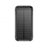 Power bank solar para exterior PowerNeed S20000Q 20000mAh com carregamento sem fios, QC3.0 e PD 20W, preto