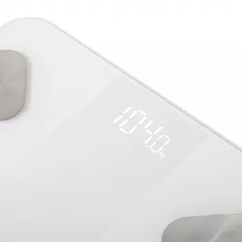 Balança de casa de banho inteligente Adler AD 8186 branca – Bluetooth 4.2, análise de composição corporal, capacidade 180 kg, vidro temperado