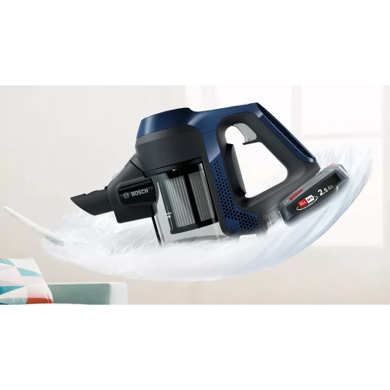 Aspirador de pó a bateria Bosch Unlimited Serie 6 BCS611P4A, 0,3 L, preto, 2,5 Ah
