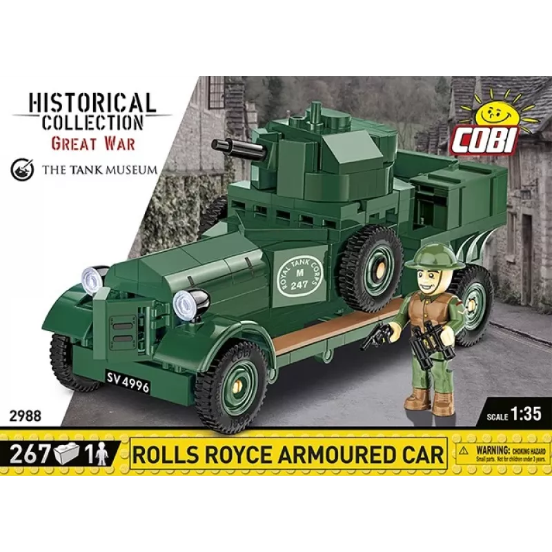 COBI KLOCKI Historical Collection Rolls-Royce Armoured Car 1920 Pattern Mk I conjunto de blocos de construção (226 peças)