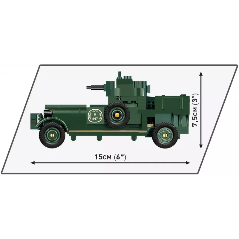 COBI KLOCKI Historical Collection Rolls-Royce Armoured Car 1920 Pattern Mk I conjunto de blocos de construção (226 peças)