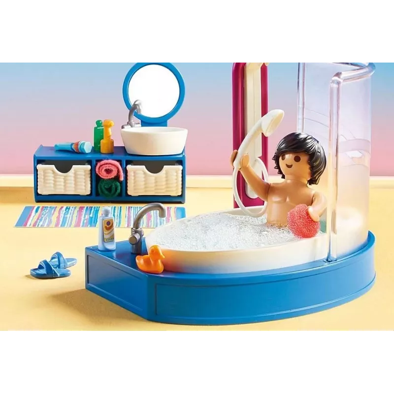 Casa de bonecas Playmobil 70211 casa de banho com banheira
