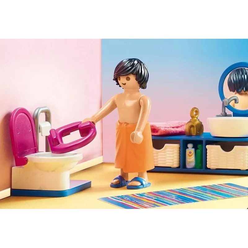 Casa de bonecas Playmobil 70211 casa de banho com banheira