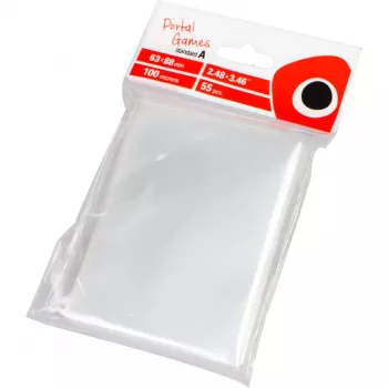 PEGASUS Clear Card Sleeves: protetores Standard A (63x88 mm) = CCG, transparentes, pacote de 55