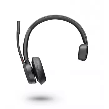 Poly Voyager 4300 UC Series 4310 para Microsoft Teams - headset Bluetooth sem fios on-ear com microfone com cancelamento de ruído - preto