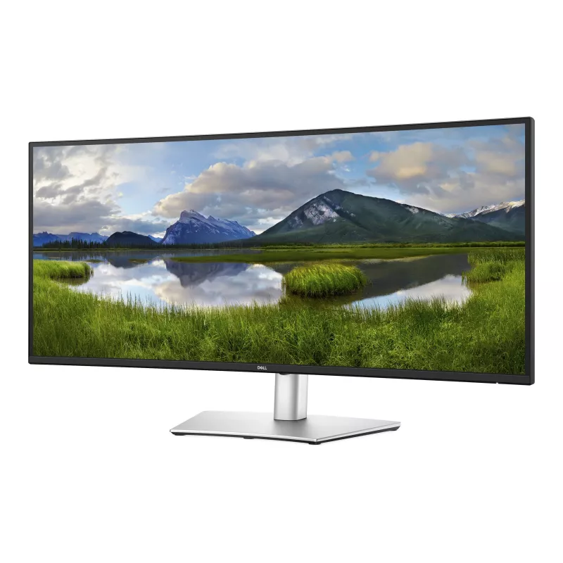 Monitor Dell P3425WE 34 inch IPS 21:9 100 Hz 5 ms 3440x1440 WQHD com hub USB-C e Power Delivery 90W, altura ajustável, rotação, inclinação, 5 anos de garantia