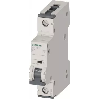 Disjuntor Siemens 5SY4103-7 MCB 3A curva C 1 polo 10kA