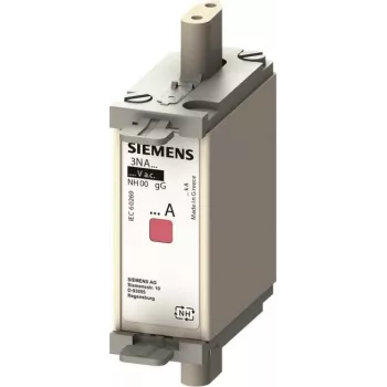 Fusível NH SIEMENS SENTRON 3NA6830-4, NH000, 100A, 400V AC, gL/gG, com indicador combinado e patilhas isoladas