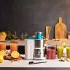 Cecotec Juice&Fresh 400 Titan White centrifugadora, 400 W, 2 velocidades, 20000 RPM, branco/prata