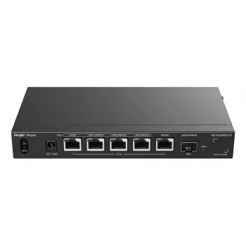 Ruijie Reyee RG-EG406XS-P router gateway cloud multi-WAN, 6x 2.5GE RJ45, 1x 10GE SFP+, 4 PoE, VPN, para rack