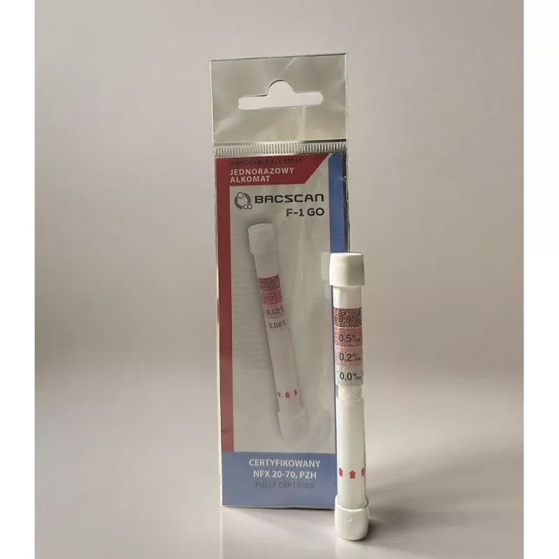BACscan F-1 GO teste de alcoolemia químico descartável