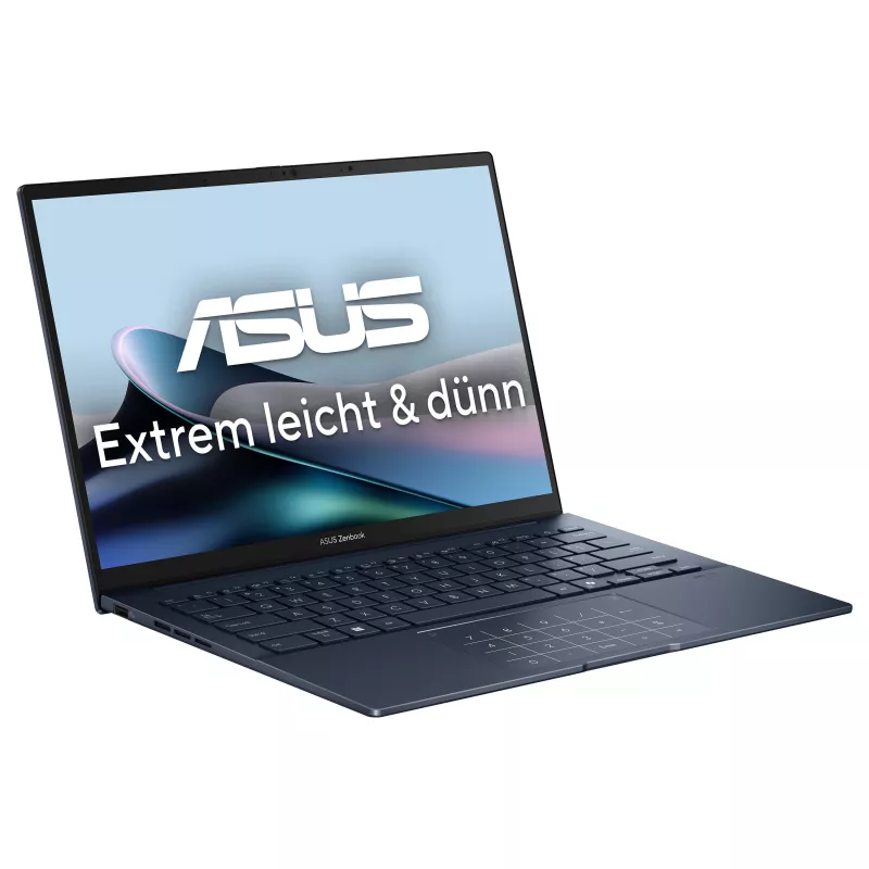 ASUS Zenbook 14 OLED UX3405CA-QD1303W portátil, 14 polegadas WUXGA OLED, Intel Core Ultra 7 255H, 16GB LPDDR5x, 1TB SSD, Windows 11 Home, teclado QWERTZ alemão