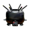 ALPINA conjunto de fondue elétrico 2,3L 800W preto com termostato e 6 garfos