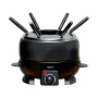 ALPINA conjunto de fondue elétrico 2,3L 800W preto com termostato e 6 garfos