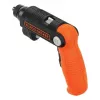 Black & Decker BDCSFL20C-QW aparafusadora com bateria 3,6V com lanterna, preto/laranja