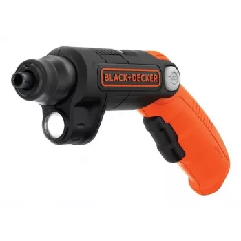 Black & Decker BDCSFL20C-QW aparafusadora com bateria 3,6V com lanterna, preto/laranja
