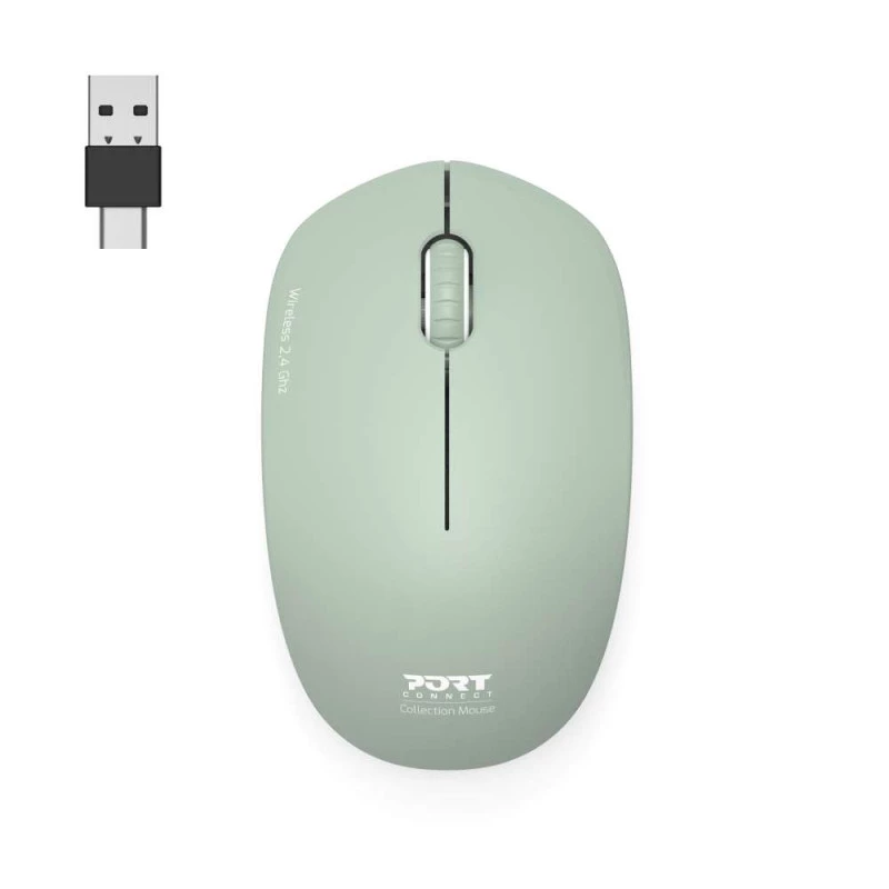 PORT DESIGNS PORT CONNECT Mouse Collection II Sem fios 2,4 GHz Verde-oliva