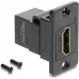 Delock Adaptador HDMI fêmea para fêmea para montagem em painel 4K Preto (91194)