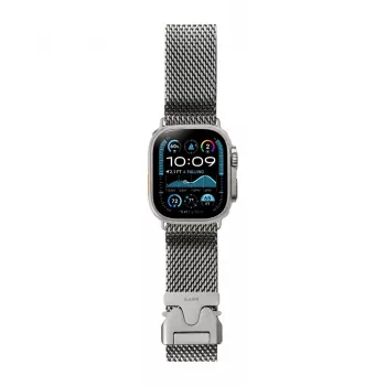 LAUT SATURN LOOP Bracelete de malha tecida em titânio para Apple Watch