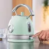 Cecotec Chaleira ThermoSense 420 Vintage 2200 W Elétrica 1,8 L Aço inoxidável Base rotativa 360° Verde-claro