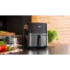 Cecotec Cecofry Full InoxBlack 5500 Pro Fritadeira de ar quente, 1700 W, 5,5 L, Preto/Aço inoxidável