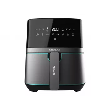 Cecotec Cecofry Full InoxBlack 5500 Pro Fritadeira de ar quente, 1700 W, 5,5 L, Preto/Aço inoxidável