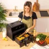 Cecotec Fritadeira de ar quente dupla Cecofry Advance 9000 Window 2200 W 9 L Preto