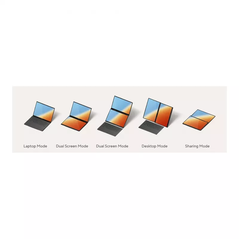 Portátil ASUS Zenbook Duo UX8407AA-SN469X Copilot+ PC, 14 polegadas 3K OLED Touch 144Hz, Intel Core Ultra 9 386H, 32GB LPDDR5x, 1TB SSD, Windows 11 Pro, teclado QWERTZ alemão