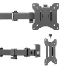 Suporte de secretária para monitor único Maclean MC-884 para ecrãs de 17-32 polegadas, preto, mola a gás, USB 3.0