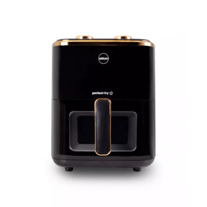 Fritadeira sem óleo ELDOM FRITTA 5,0 L temperatura ajustável temporizador 1500 W fritadeira de ar quente individual 5 L autónoma preta