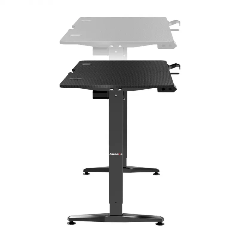 Secretária gaming HUZARO HERO 8.5 preta 140x60 cm