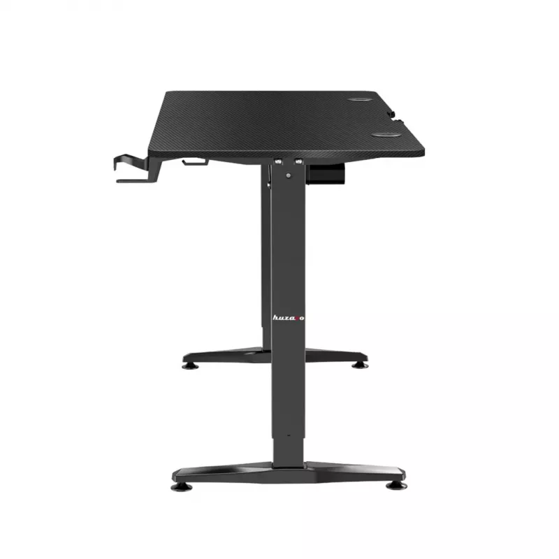 Secretária gaming HUZARO HERO 8.5 preta 140x60 cm