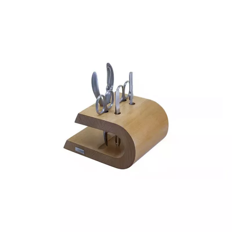 Conjunto ARTELEGNO com 5 ferramentas de manicure - aço inoxidável, estojo de pele PU preta