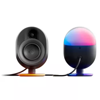 Sistema de altifalantes SteelSeries Arena 9 5.1 canais com subwoofer sem fios, Bluetooth 5.0, iluminação RGB, preto