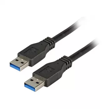 Cabo USB 3.0 Premium EFB Elektronik USB-A para USB-A 1,0m preto