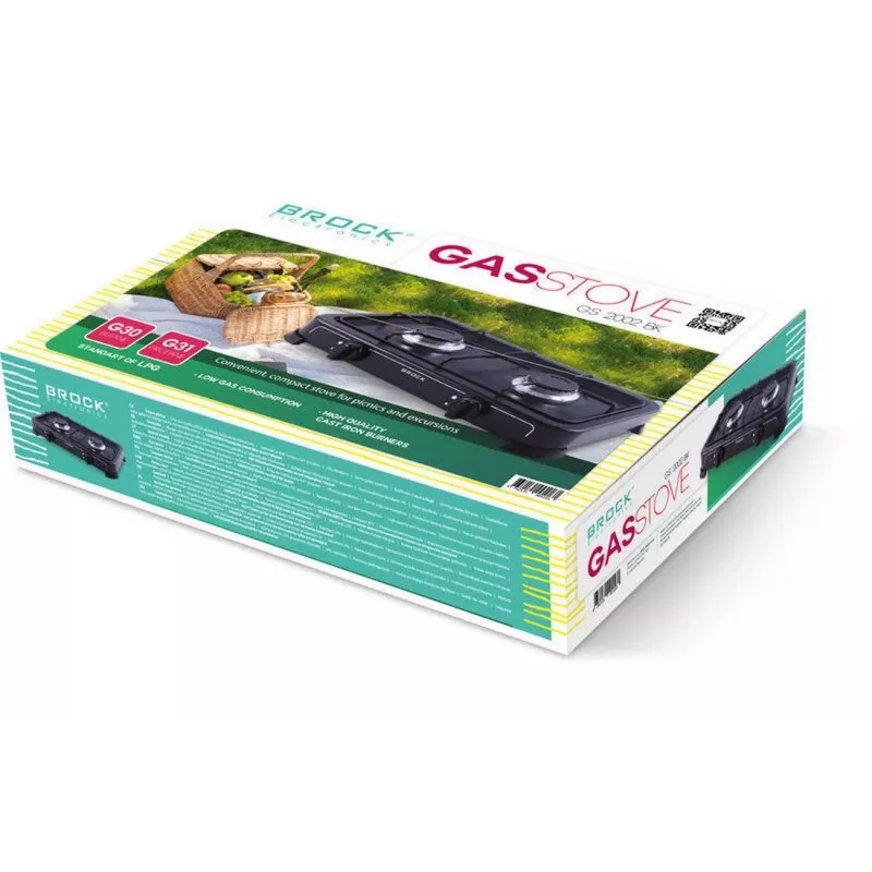 Brock GS 2002 BK Fogão a gás portátil - preto
