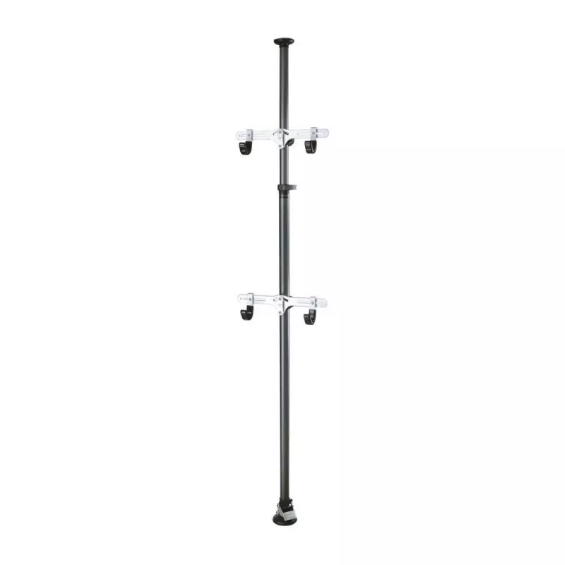 Topeak Dual-Touch Suporte de bicicleta de chão ao teto para 2 bicicletas, preto/prateado