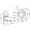 BLOW Suporte de parede para TV 10-27 polegadas preto fixo 15kg VESA 75x75 100x100