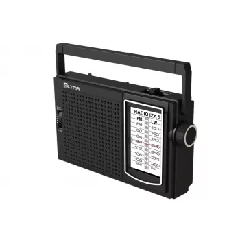 ELTRA Radio IZA-5 Rádio FM portátil preto com bandas AM LW, entrada AUX, alimentação por pilha/rede