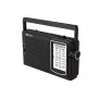 ELTRA Radio IZA-5 Rádio FM portátil preto com bandas AM LW, entrada AUX, alimentação por pilha/rede