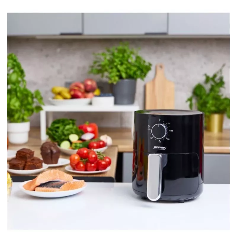 Fritadeira de ar quente MPM MFR-12 1500W 3,2L preta