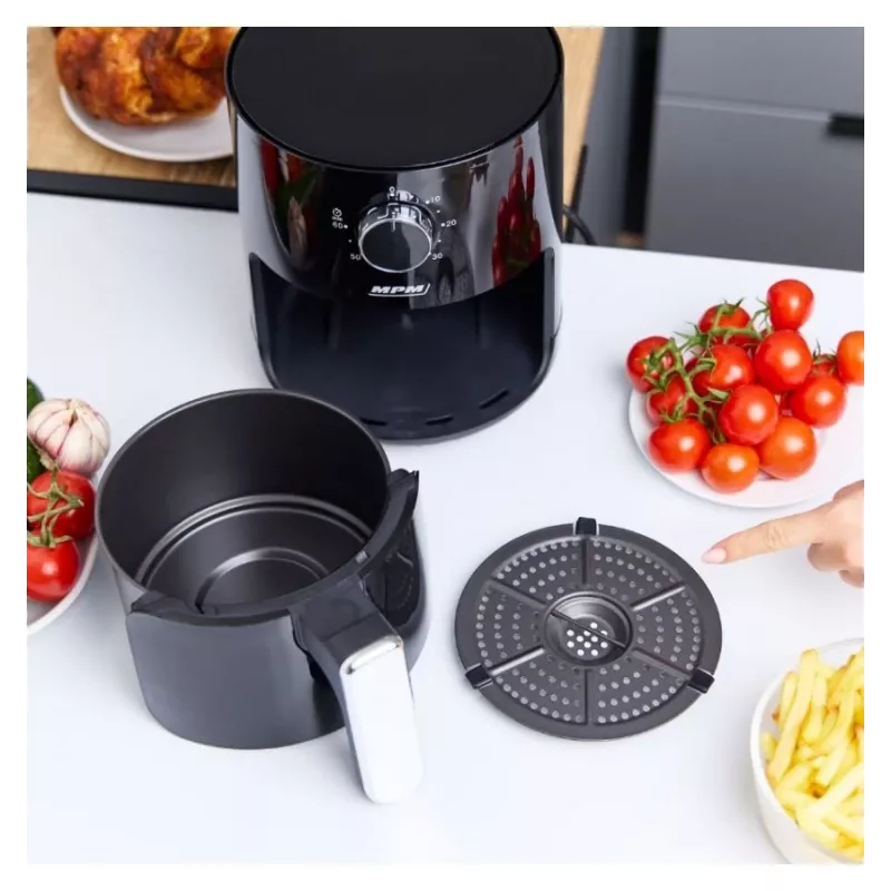Fritadeira de ar quente MPM MFR-12 1500W 3,2L preta