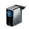 Carregador USB-C EVERACTIVE SC-670Q GaN 67W com 2x USB-C e 1x USB-A, Quick Charge 4+, PD 3.0, preto