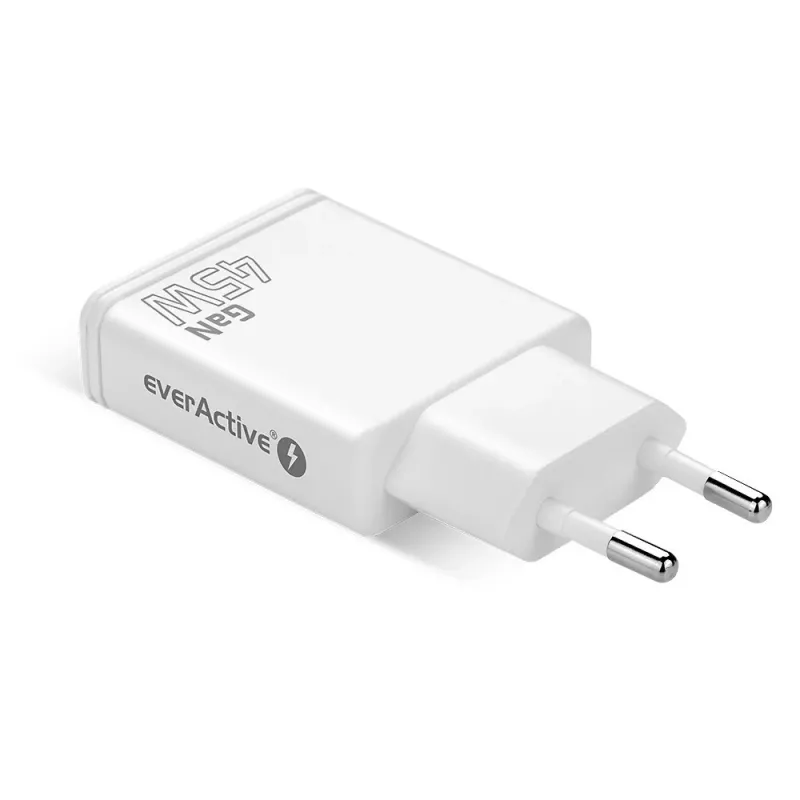 Carregador de parede USB-C EVERACTIVE GaN QC3.0 45W SC-460Q branco