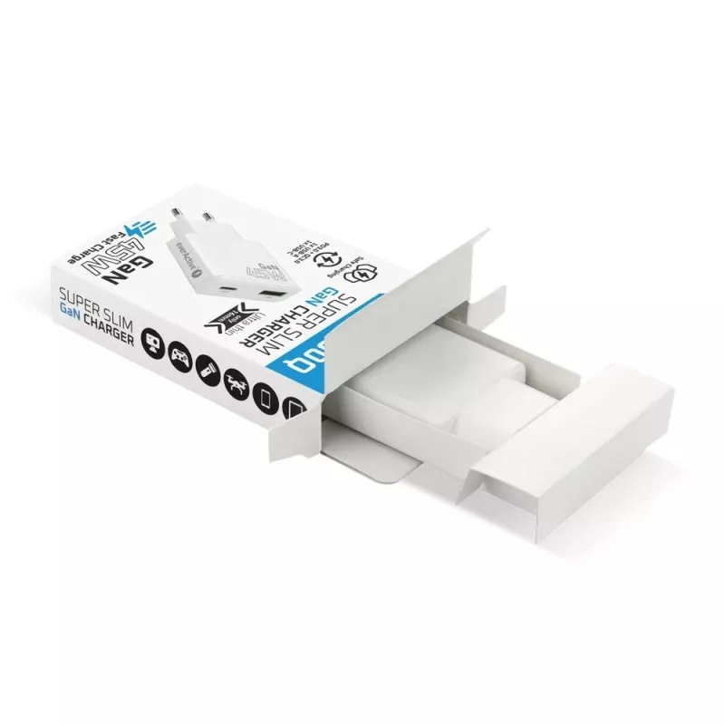 Carregador de parede USB-C EVERACTIVE GaN QC3.0 45W SC-460Q branco