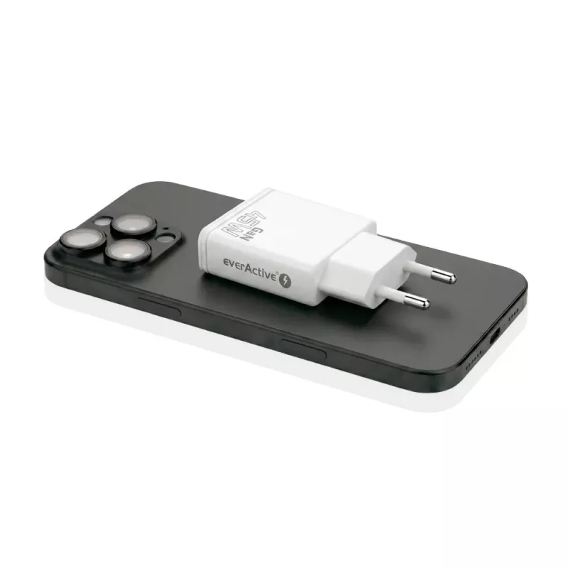 Carregador de parede USB-C EVERACTIVE GaN QC3.0 45W SC-460Q branco