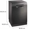 Máquina de lavar loiça de instalação livre Bosch SMS4ENC06E, 13 conjuntos de louça, 44 dB, Silver Inox